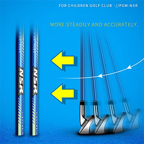 Golf Club a Mano Sinistra Set per Bambini Ragazzi Ragazze 7# 9# Ferro Leggero Grafite Albero Grafite Attrezzatura di Allenamento per Principianti con Ball Tee Outdoor Youth Sports Practice Gear