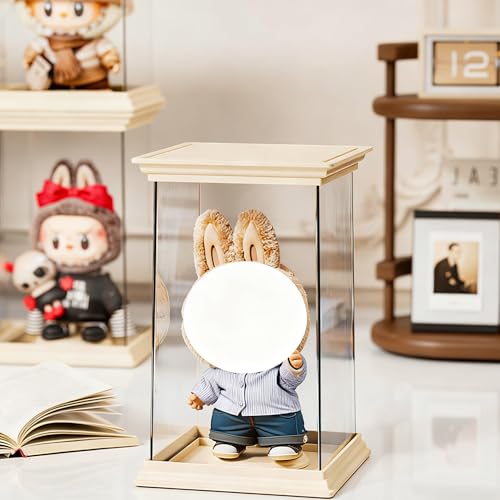 ぬいぐるみ収納ケース 固定 ディスプレイケース 積み重ね 【立ち姿・座り姿対応】 クリア 展示用 一個セット (1, 長方形)