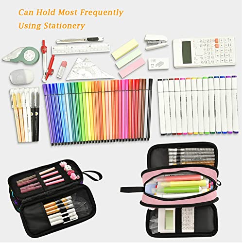 Image of Fustylead Cute Smiling Welsh Corgi Dog Large Pencil Pen Case Stationery Bag, Big Capacity 3 Compartments School College Office Desk Organizer Storage Pouch Marker for Teen Boys Girls Students