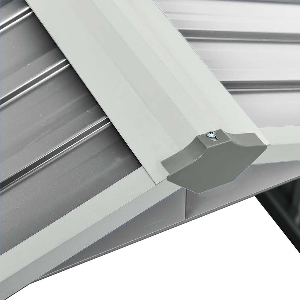 vidaXL Capanno per Robot Tosaerba 92x97x63 cm Acciaio Zincato Grigio