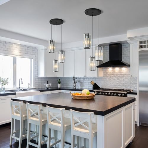 Image of Black Pendant Lighting Modern Pendant Light, Mini Crystal Chandeliers,Adjustable Pendant Light Fixture for Kitchen Island Dinning Room Corridor Bedroom(Gold 3-Light)