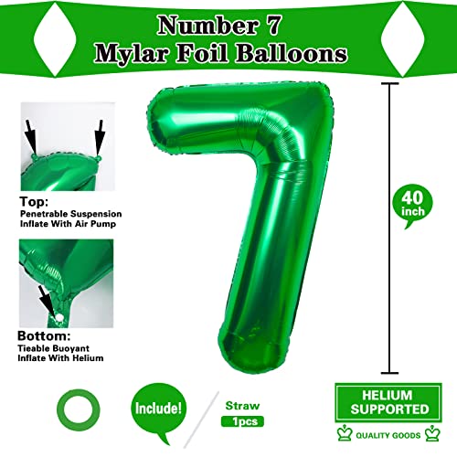 Giant,40Inch Dark Green 7 Balloon Number 40 Inch Green Number 7 Balloon For 7Th Jungle Party Decorations | Number 7 Balloons For Birthdays | 7Th Birthday Balloons For Boys, 7Th Birthday Party #TOP1
