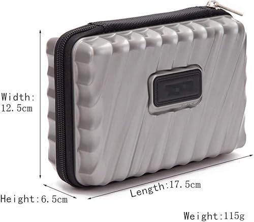 Miniatura 3 de Neceser de maquillaje con cremallera rígida y duradero, resistente a los golpes, para mujer, estuche Cosmático, impermeable, almacenamiento al aire