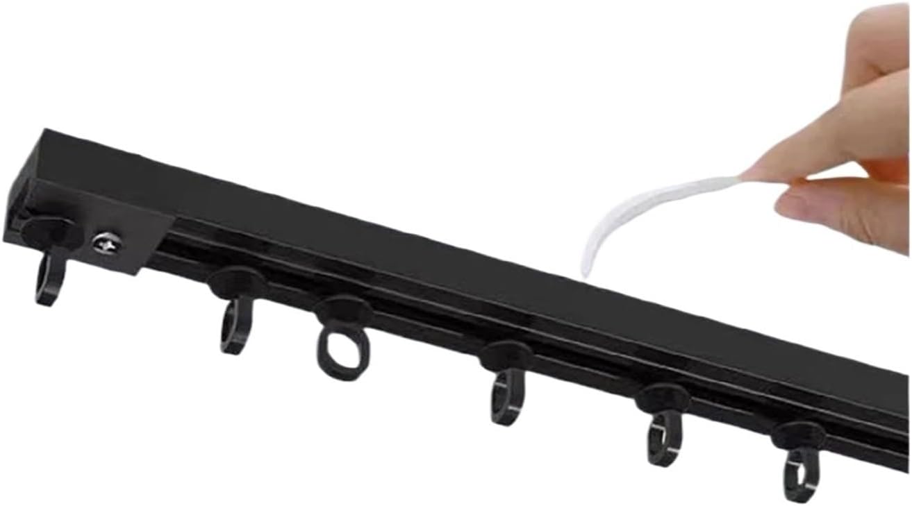 Strong Self-Adhesive Curtain Track, No Drill Nano Silent Sliding Rail for Top Or Side Mount Window Decor(Yellow,500cm)