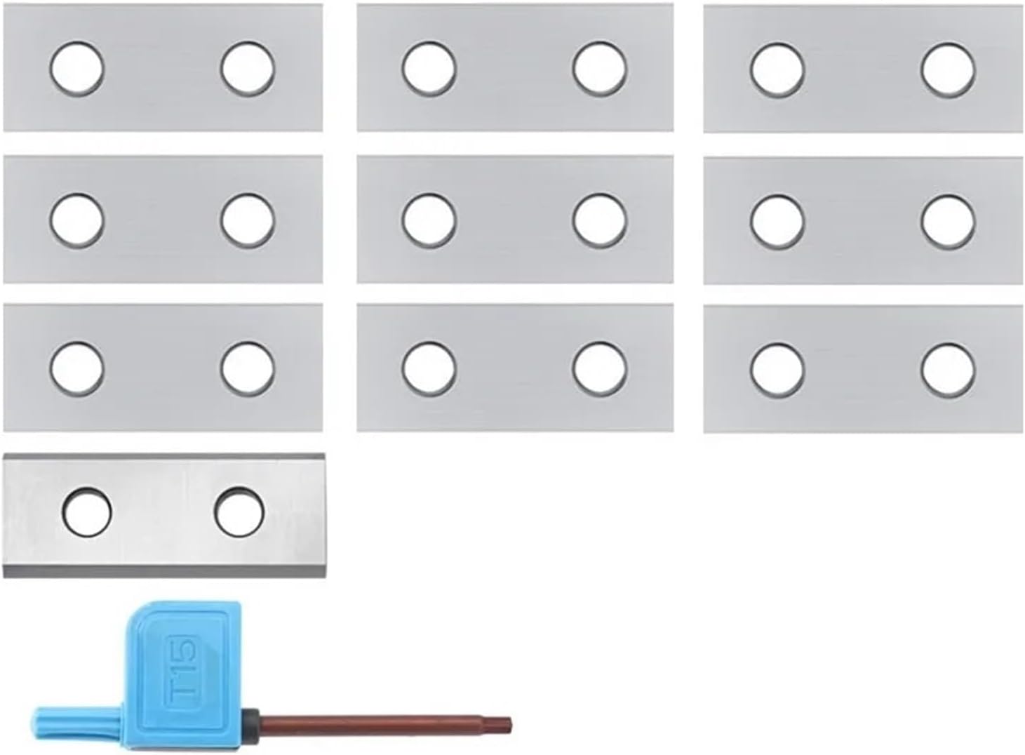 Carbide Insert 10pcs 30x12x1.5mm 35D 1.18 Inch Square Insert for Surface Groove Helical Planer Cutter Head Wood Lathe Tool ( Size : with Wrench )