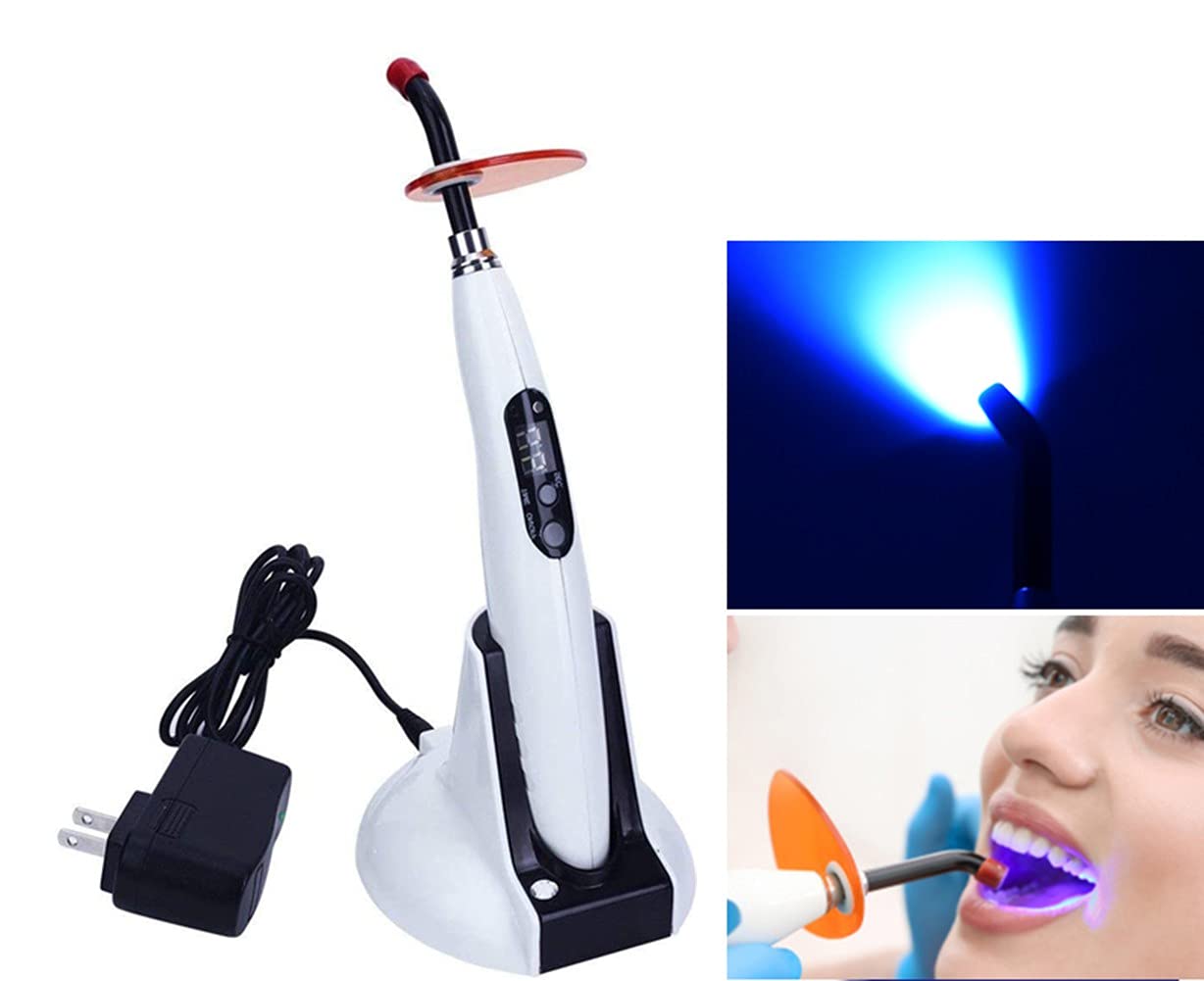 Lampada Per Fotopolimerizzazione Senza Fili Senza Fili 7W Ad Alta | Potenza LED Dentale Tre Modalità di Iavoro 1500Mw/Cm2