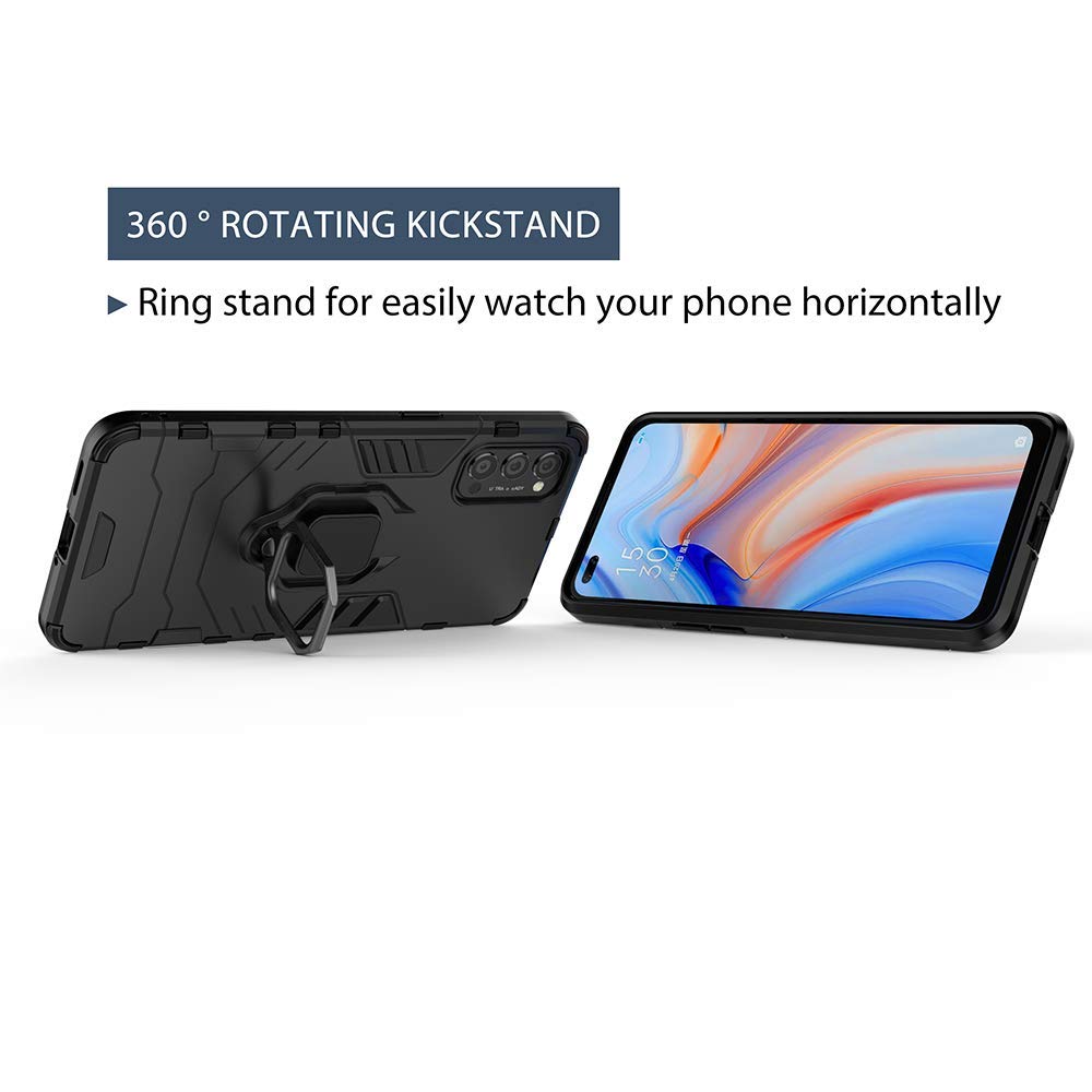 TANYO Cover per Oppo Reno4 5G, Custodia TPU/PC Hybrid