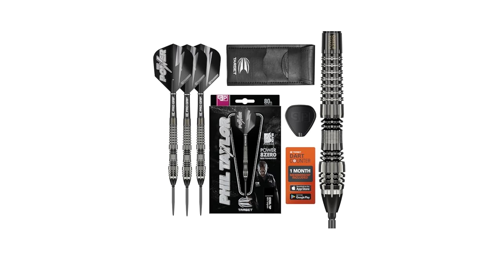 フィルテイラー TARGET POWER 8ZERO BLACK 2BA 20g Amazon.com : Target Darts - Phil Taylor Power 8Zero Titanium