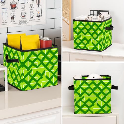 Cube de rangement durable pliable avec poignées en cuir robustes - 8