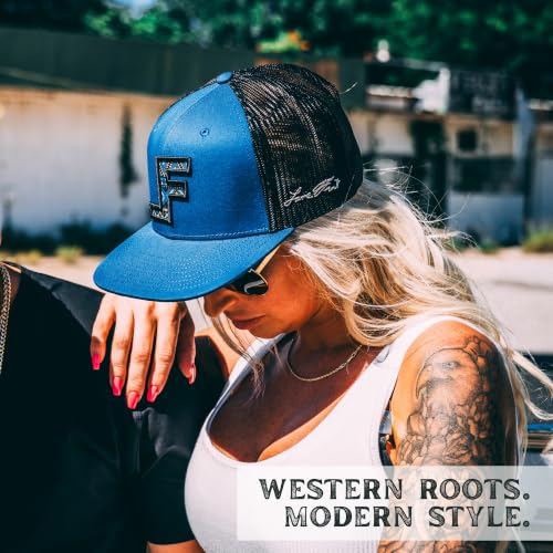 Image of Lane Frost Flat 6-Panel Western Trucker Hats for Men & Women
