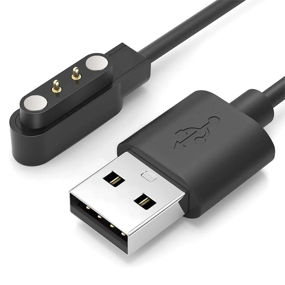 SOUYIE Câble de charge pour montre intelligente SW-7 Smartwatch, accessoire universel magnétique SmartWatch/Fitness Tracker, câble de chargement, cordon 2 broches, espacement des broches de charge