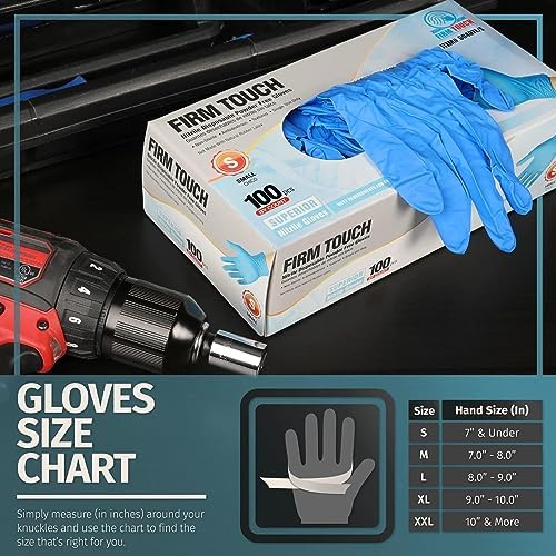 Glove Station Guantes desechables de nitrilo de tacto firme, sin látex, resistentes, con agarre texturizado, grado alimenticio, 100 unidades