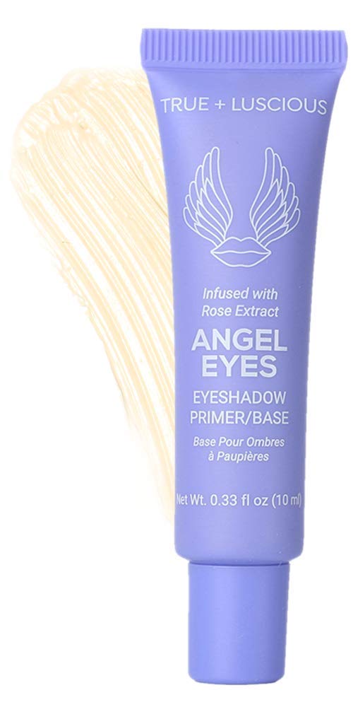 Angel Eyes Eyeshadow Primer by True + Luscious - Clean Formula with Rose Extracts - Vegan, Paraben Free, & Cruelty Free Eye Primer - Great for Oily Lids & Prevents Creasing - 0.33 oz (Shade: Light)