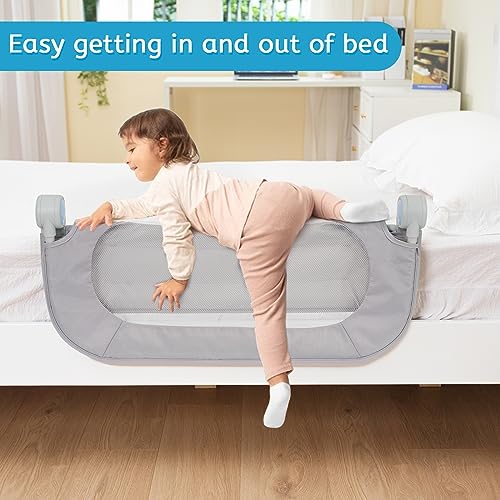 Y- Stop Bed Rail For Toddlers, Toddler Bed Rails For Crib With Reinforced Anchor Fit For Slats& Boxspring, Baby Bed Rail Guard Folding Up thumb #3