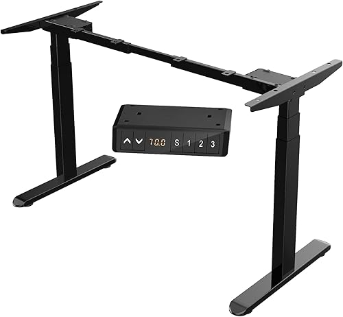 Marco de escritorio eléctrico de doble motor, altura de oficina, patas de marco de escritorio resistentes, ergonómico de 3 etapas con panel de
