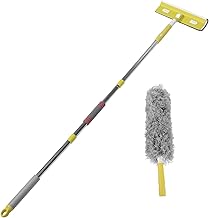MUSISALY 1 Conjunto Espanador Limpador De Vidro Microfibra Espanador Kit De Limpeza De Janela Espanador De Teto Alto Espanador Microfibra Espanador Extensível Espanador De Teia De Aranha