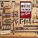Funny Metal Garage Signs For Man Cave Shop Accessories, Wall Art Decor Gifts- This Is Where Things Get Done Eventually 8 x 12 inches