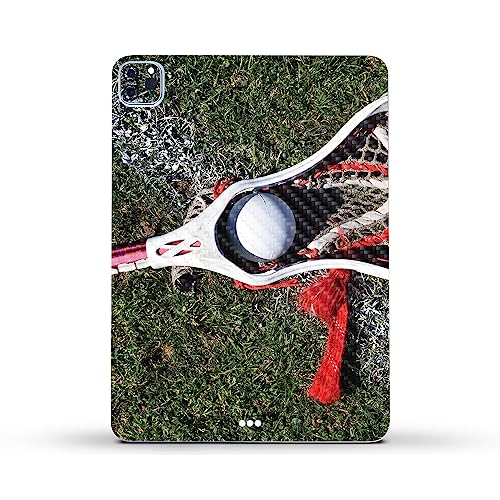 Image of MightySkins Carbon Fiber Skin Compatible with Apple iPad Pro 11 inch M2 4th Gen (2022) Full Wrap Kit - Lacrosse Ball | Protective, Durable Textured Carbon Fiber Finish | Easy to Apply | Made in The USA