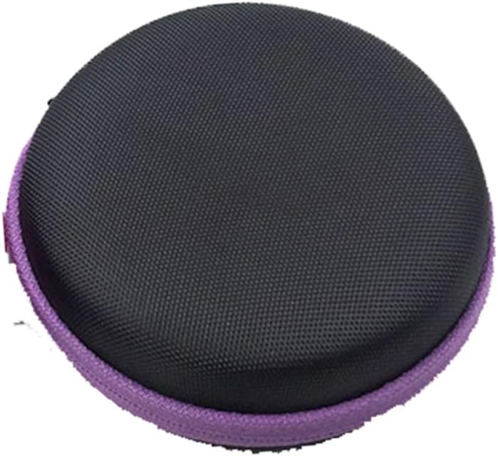 Housoutil 4pcs Bag Portable Round Storage Case for Essential Oils Shockproof Easy to Carry Random Color for Travel Home Use