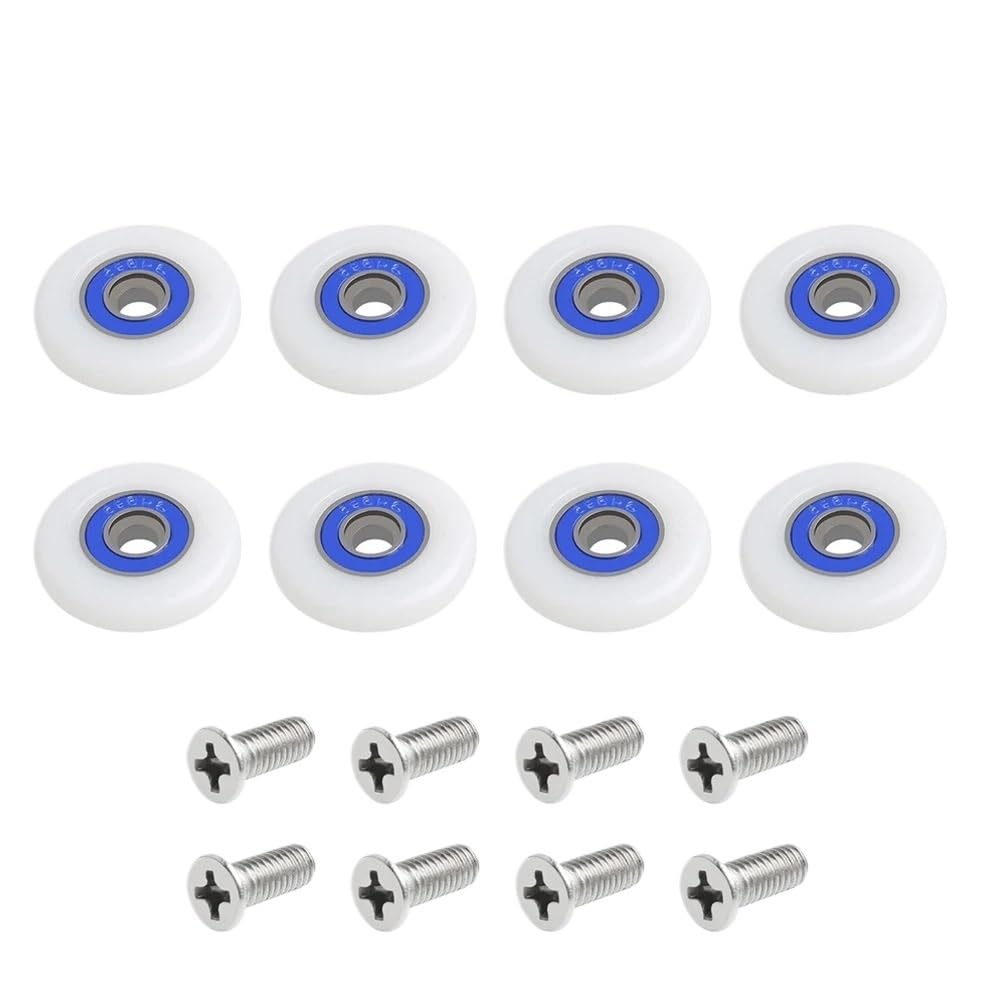 Shower Door Rollers Runner Wheels Shower Door Rollers with Screws Glide Household Enclosures 19/23/25mm Accessories Durable(19mm)
