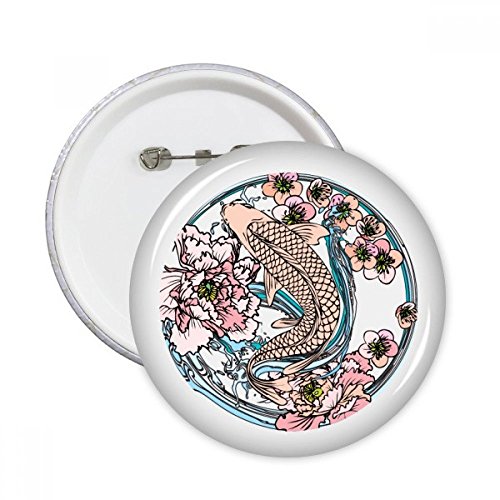 Badge bouton Carpe Rose Lotus pour personnaliser vos vestes et sacs lors de vos sorties