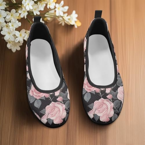 Image of Walking Shoes Women Breathe Mesh Slip On Sneakers Women Comfortable Lightweight