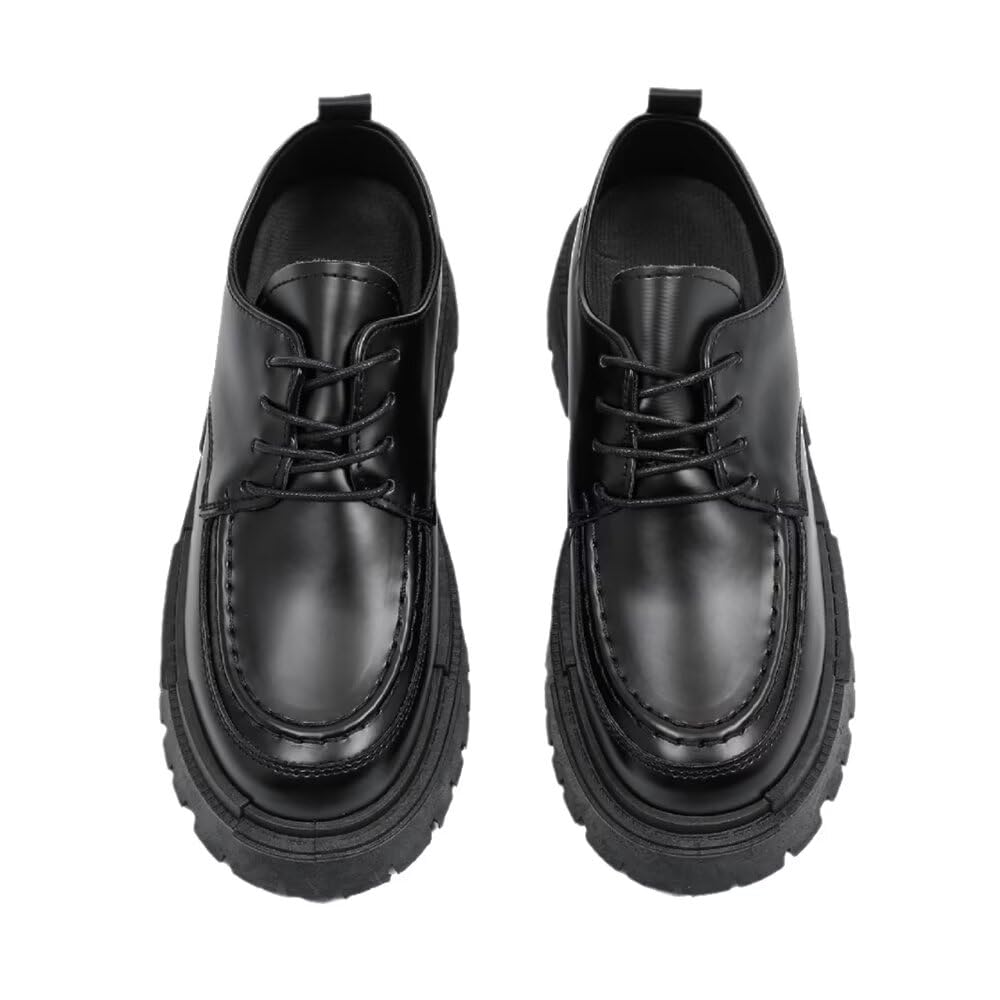Oxford Shoes for Men Platform Oxfords Footwear Low Heel Lace-Up Sneakers Chunky Classic Oxford Business Work Office Dress