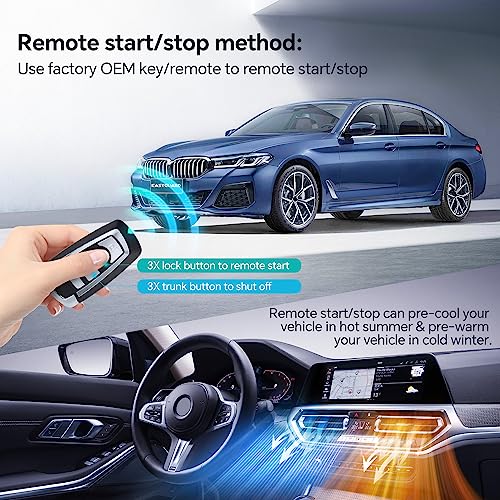 Image of EASYGUARD ECS002PP-BM-FM2 Plug Play Factory Key Remote Starter fit for BMW 2013-2018 F22 F23 F87 2 M2 F32 F33 F36 F82 F83 4 4GT M4 with Factory OEM Push Start Button 3X Lock to Start