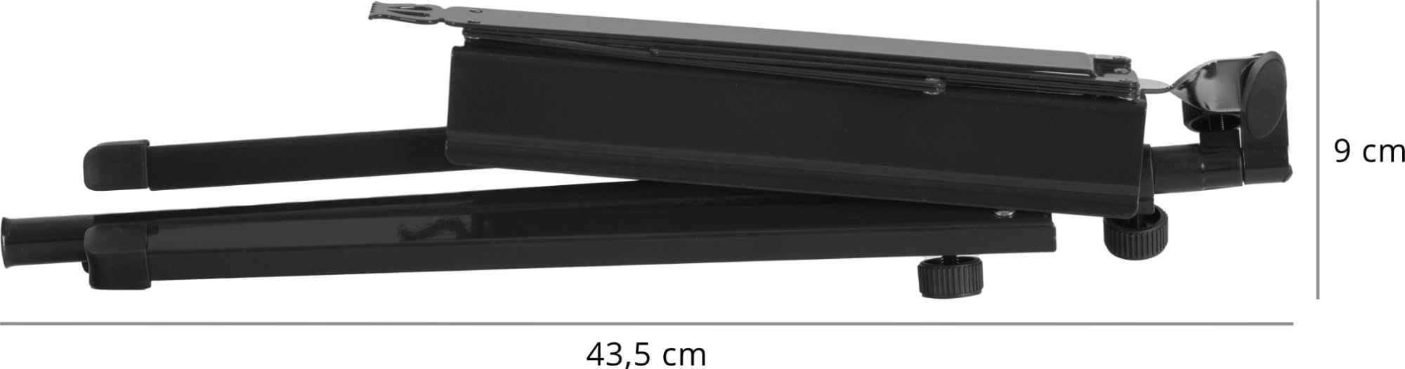 Classic Cantabile Notenständer Medium 10x Set - mittelschwere Ausführung - robuste Klemmschrauben - mit Haltebügel an der Auflageflächen - rutschfeste Gummifüße - Aufstellhöhe: 65-130 cm - Schwarz