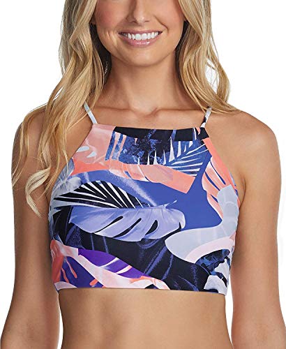 Raisins Biquíni Juniors' Road to Hana Shorebreak com gola alta estampado, Multi, L