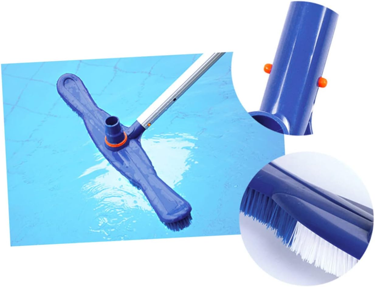 Kisangel 1Pc Heavy Duty Swimming Pool Brush Stiff Bristles Cleaner for Walls and Floors Versatile Outdoor Cleaning Tool for Patios Garages and More