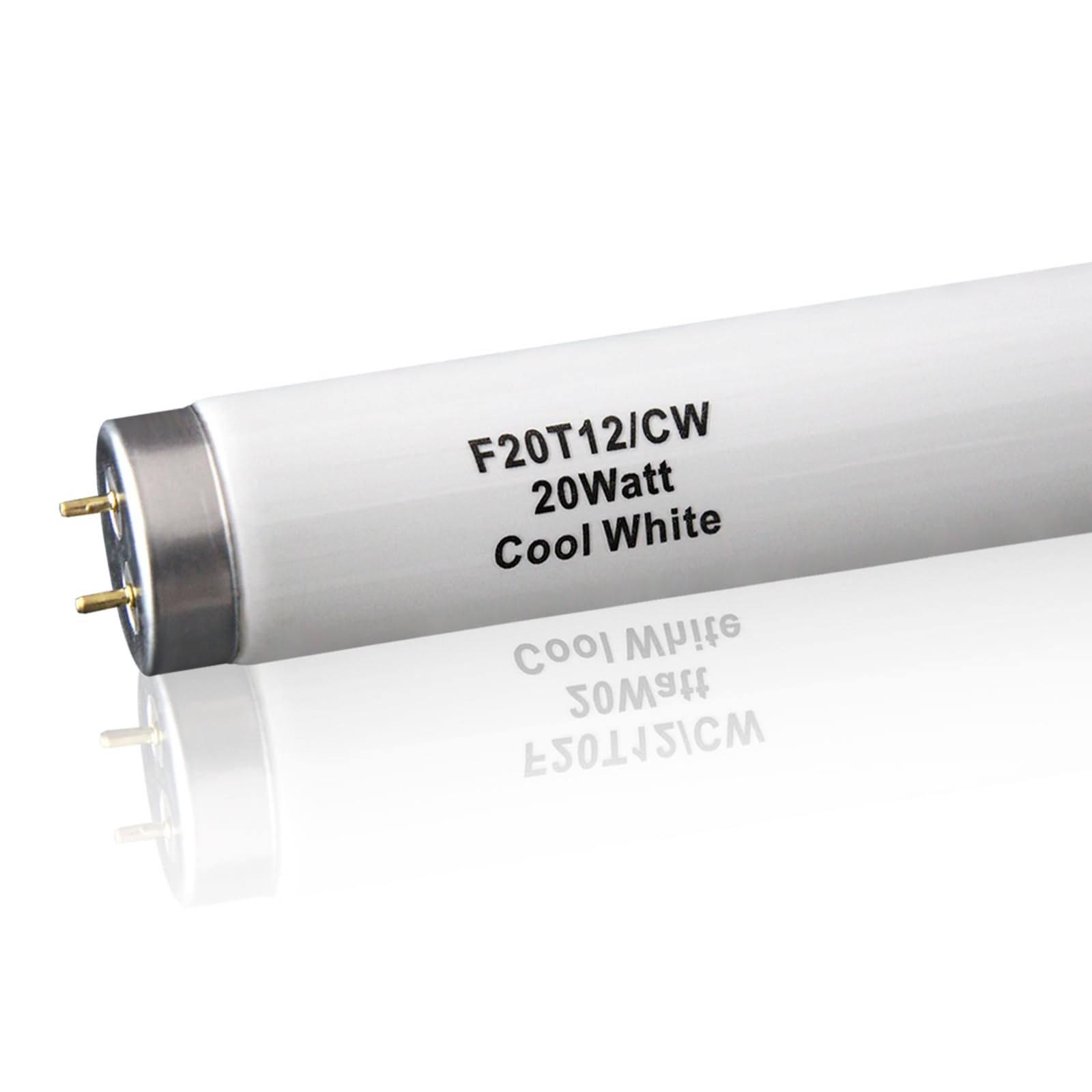 (6Pack) F20T12/CW 20 Watt Cool White 24Inch Fluorescent Light Bulbs,T12 20W 24 Inch Fluorescent Tube,4100K, Replacement for F20T12/CW/ALTO, F20T12/CW/ECO, F20T12/SP41/ECO,G13 Base,1400 Lumens