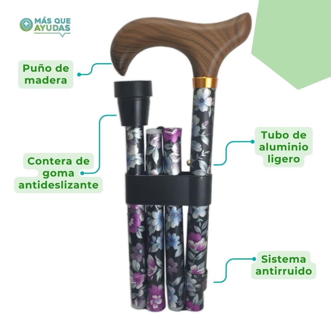Baston Muletilla Plegable Flor 305-Unidad