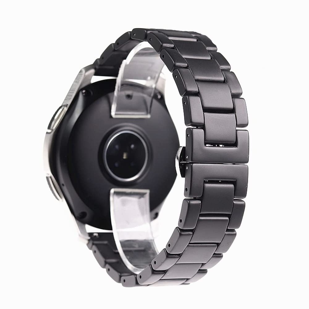 Watch Strap, 20mm 22mm 24mm Luxury Ceramic band for Women Men Watch Replacement Straps Smart Watch ceramic strap (Band Color : Matte Black, Band Width : 22mm)