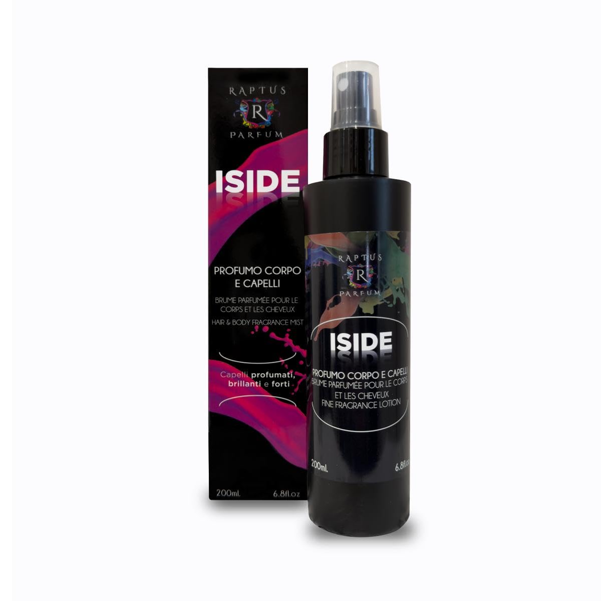RAPTUS ISIDE Spray Corpo e Capelli 200 ml – Profumazione Dolce e Lattiginosa – Fragranza Cremosa e Avvolgente – Uso Quotidiano – Profumo Delicato