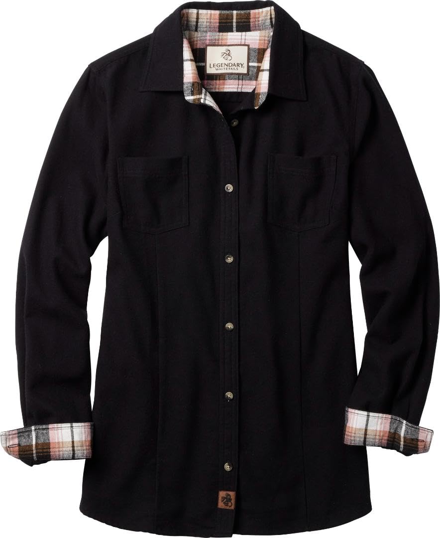 Legendary Whitetails Women's Black Cottage Escape Flannel Shirt, Xxl