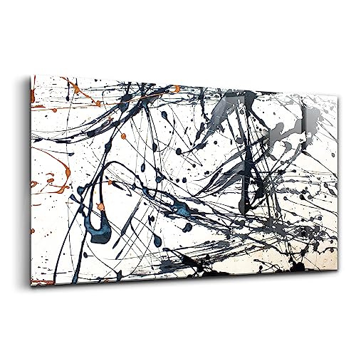 Peinture murale en verre durable 120x60cm décoration intérieure moderne abstraite