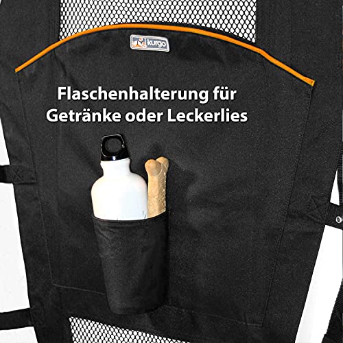 Kurgo Rücksitz-Trennwand für Hunde, Reduziert Ablenkungen während der Autofahrt, Einheitsgröße, Schwarz / Orange, 1 Stück (1er Pack)
