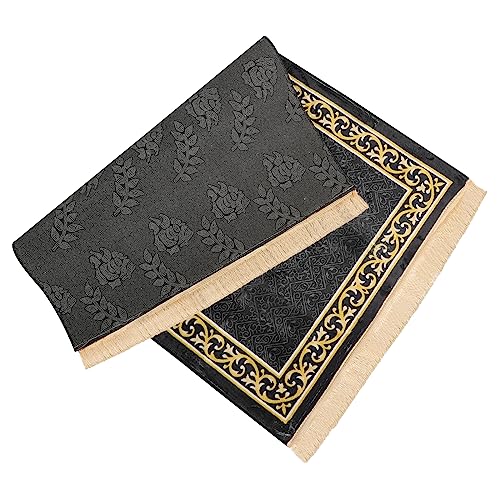 TINAYAUE 80 x 120cm Cozy Muslim Prayer Carpet Soft Worship Mat Islamic Prayer Mat Large Arab Area Rugs Ramadan Gifts Mecca Mat Yoga Meditation Pad for Living Room Bedroom Porch - Image 4