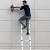 PAIFA Ladders,Telesladder Thickened Aluminum Alloy Loft Ladder Easy to Carry Multifunction Foldable Straight Ladder for Outdoor Indoor Roof Work/20Ft/6M