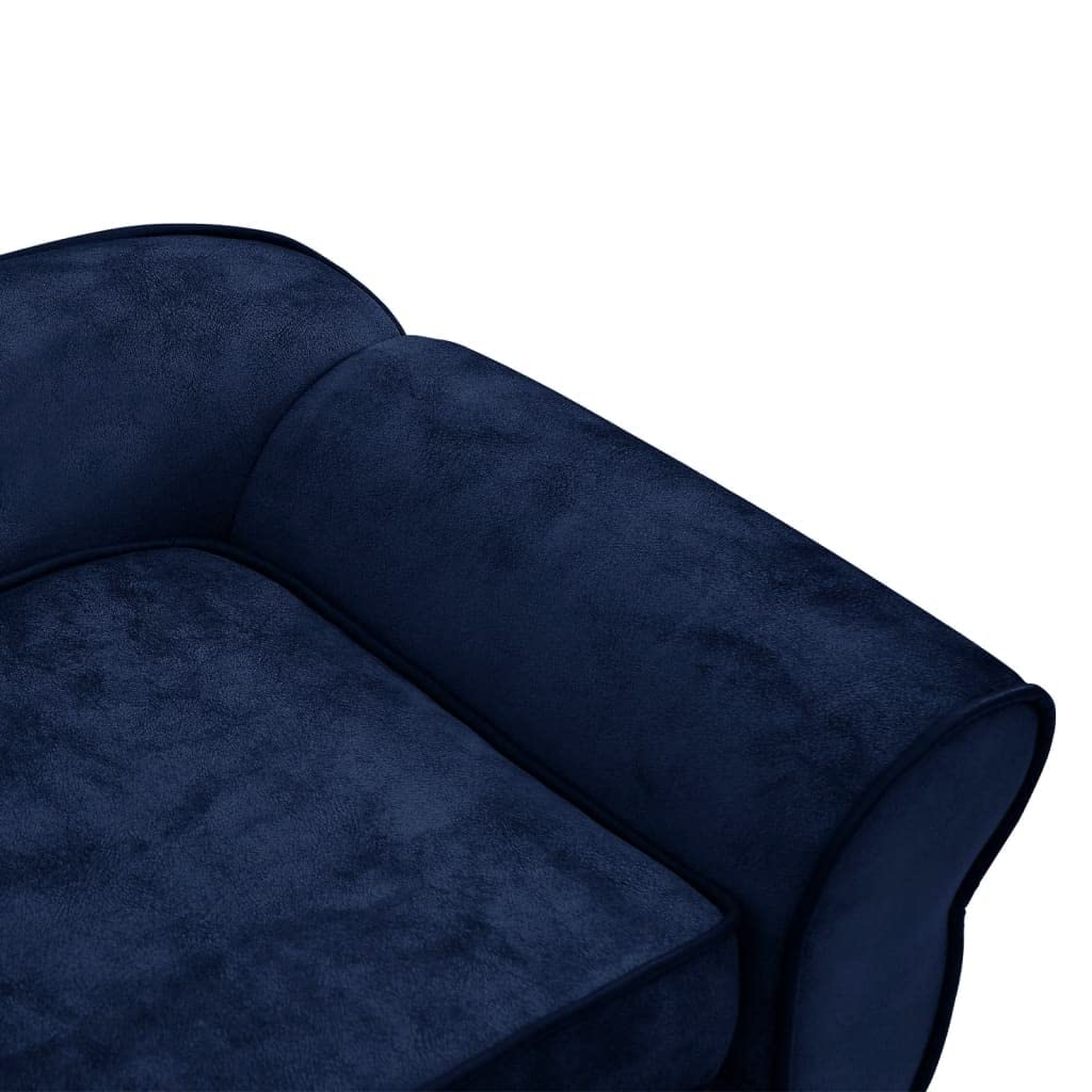 Canapé pour Chien Bleu 72x45x30 cm en Peluche - Stable et Robuste - Lit, Panier, Fauteuil pour Chat et Animaux de Compagnie