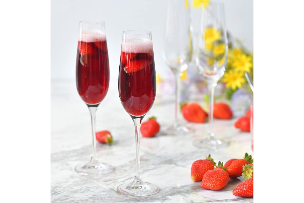 konsimo Sektgläser 6er Set - Aperol Spritz Gläser Rotweingläser Weißweingläser Weingläser Set von 6 – Weinglas – Aperitifgläser - Kristallgläser Champagner - 180 ml
