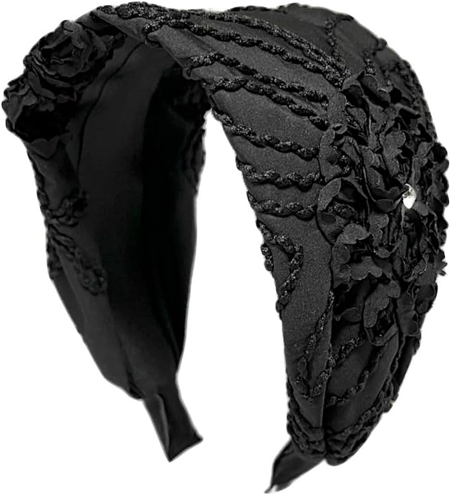 Amazon.co.jp: MOORN モーン 幅広 カチューシャ 太め 花 Aタイプ