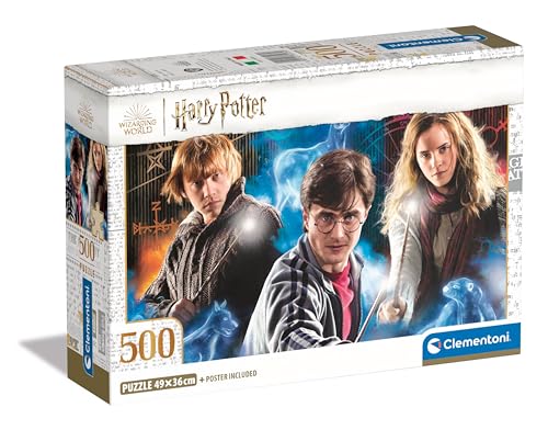 Clementoni Puzzle - Harry Potter - Puzzle De 500 Piezas para Adultos, Rompecabezas Adultos, Entretenimento, 35535