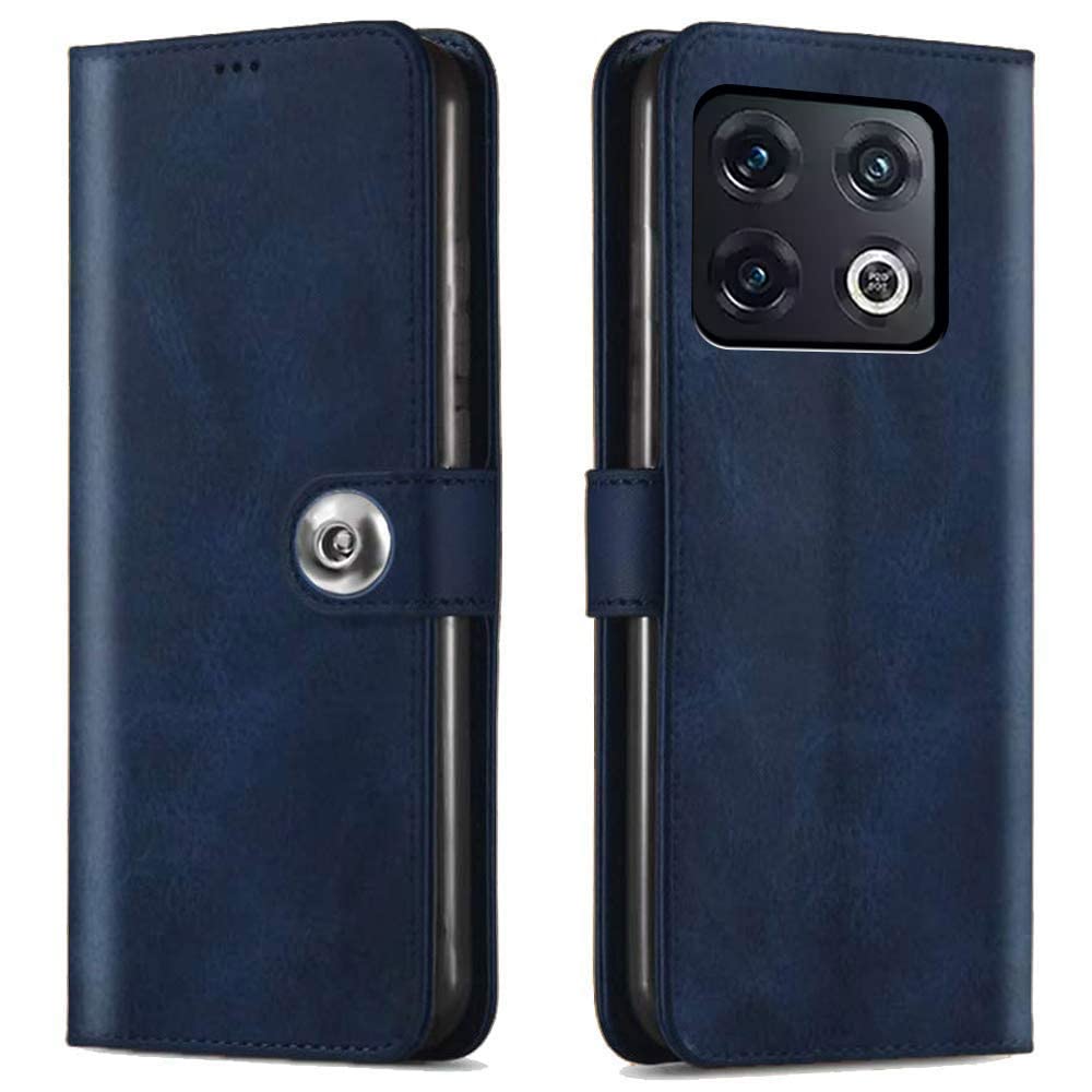 TheGiftKart Flip Back Cover Case for OnePlus 10 Pro 5G | Genuine Leather Finish | Designer Button | Inbuilt Pockets & Stand | Flip Cover Back Case for OnePlus 10 Pro 5G (Blue) (B09X4184R3) Amazon Price History, Amazon Price Tracker