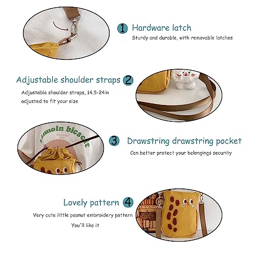 Ms. novelty crossbody bag satchel-type cell phone bag small peanut pattern suitable for daily travel, The first choice for gifts4