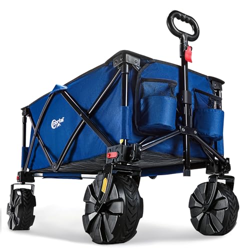 PORTAL Bollerwagen faltbar schnellspannere breite Reifen 102KG Klappwagen...
