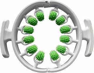 Masajeador de celulitis, manual, cobertura de 360°, anticelulitis, rodillo de masaje, rodillo para comprimir y estirar, muslos y glúteos (verde, 1)