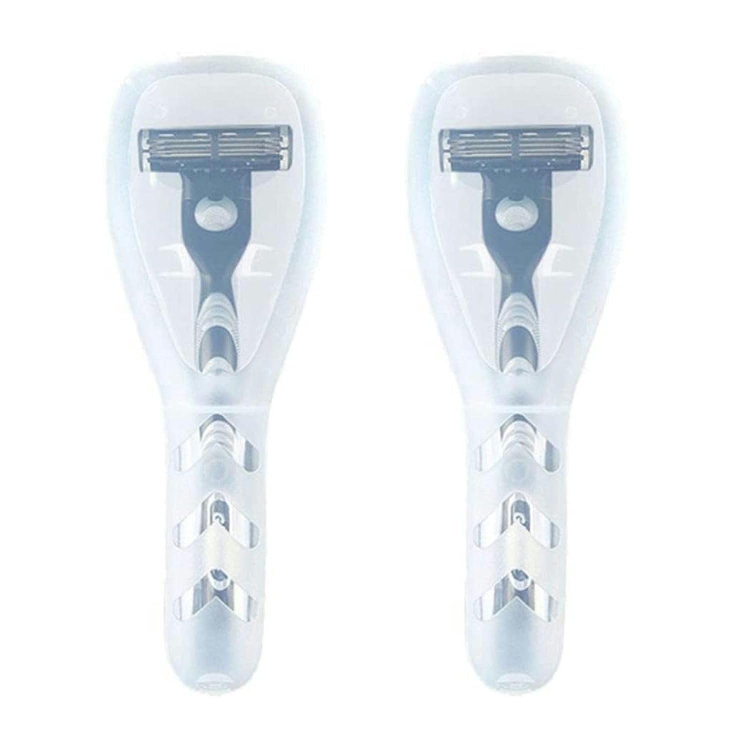 2Pcs Transparent Portable Travel Men Manual Razor Protector Plastic Box Cover Container Storage Shaver Holder Protector Case Organizer,Electric Shavers, Men's Electric Shaver Accessories