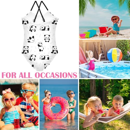 Image of Girls one Piece Swimsuit Summer UPF 50+ Quick Dry Beach Bathing Suit with Straps Swimwear 3-10 Years